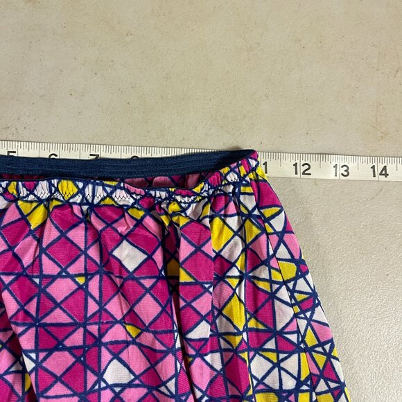 Vintage Y2K Vassarette Geometric Print Mini Skirt – Pink, Yellow, & Blue Retro - Picture 6 of 9